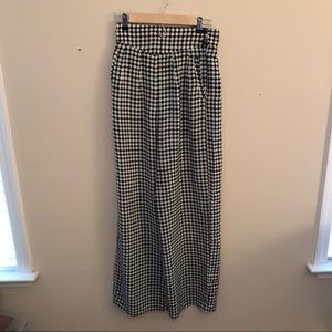 Black and white patterned pant/jumpsuit
